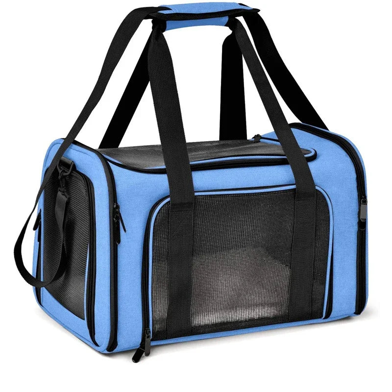 Portable Dog Cat Carrier Bag Soft Side Backpack Pet Carriers Dog Travel Bags Airline Approved Transport Outgoing Pets Handbag Cat Backpack