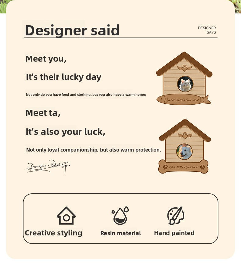 Pet Memorial Urn for Dogs Cats Resin Keepsake Box with Photo Frame Pet Cremation Ash Holder