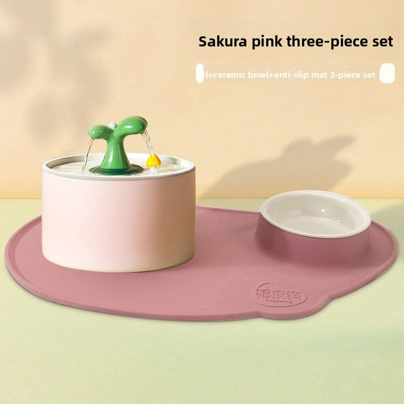 Smart Ceramic Water Dispenser for Cats and Dogs Automatic Pet Fountain with Circulating Fresh Water