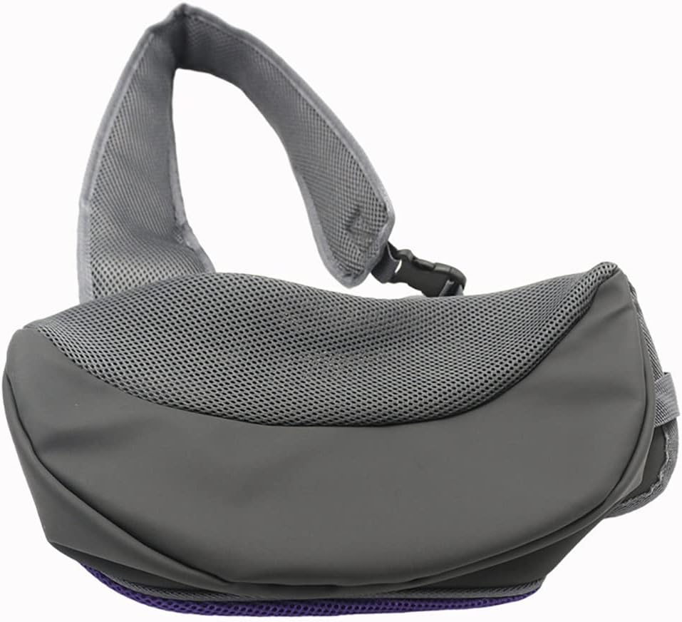 Cat Backpack Pet Dog Sling Carrier, Breathable Mesh Portable Travel Safe Pet Sling Shoulder Bag Carrier with Adjustable Non-Slip Shoulder Strap for Small Dogs Cats Puppy (Small, Black)