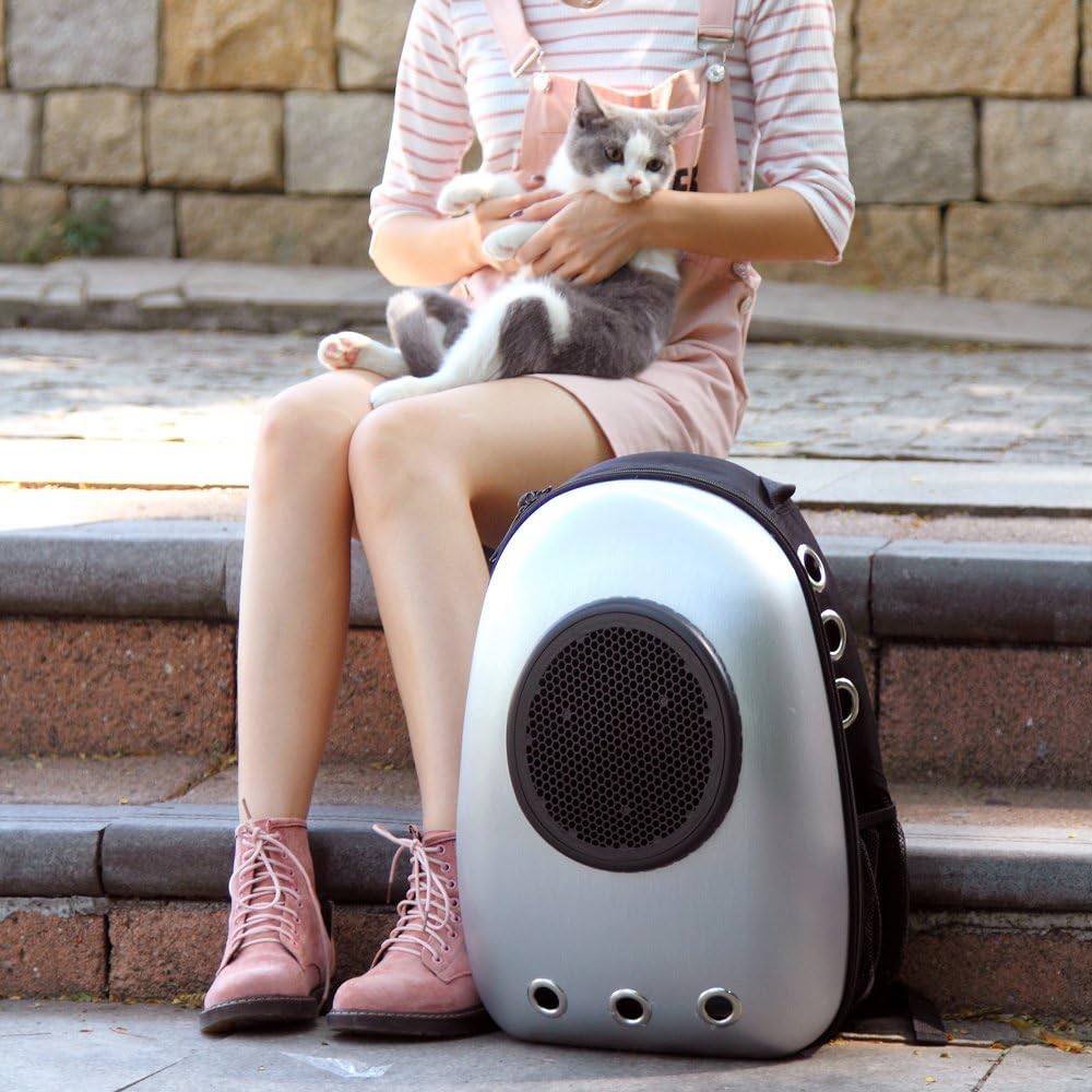 Cat Backpack Portable Travel Pet Carrier,Space Capsule Bubble Design,Waterproof Handbag Backpack for Cat and Small Dog Mutil Colors to Choose