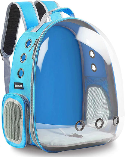 Cat Backpack Carriers Bag, Dog Backpack, Pet Bubble Backpack for Small Cats Puppies Dogs Bunny, Airline-Approved Ventilate Transparent Capsule Backpack for Travel, Hiking and Outdoor Use