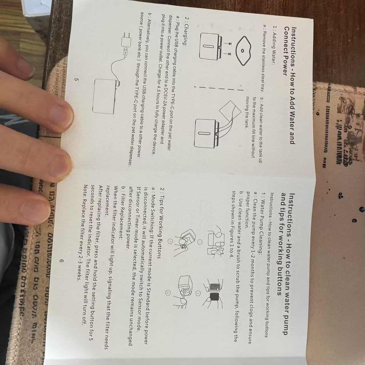 Automatic Pet Water Dispenser Wireless Smart Fountain for Cats and Dogs with Filter