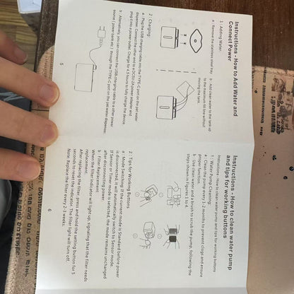 Automatic Pet Water Dispenser Wireless Smart Fountain for Cats and Dogs with Filter