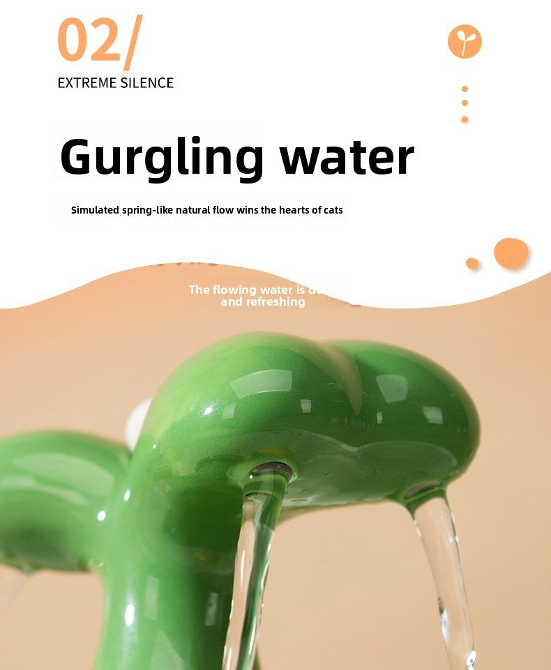 Smart Ceramic Water Dispenser for Cats and Dogs Automatic Pet Fountain with Circulating Fresh Water