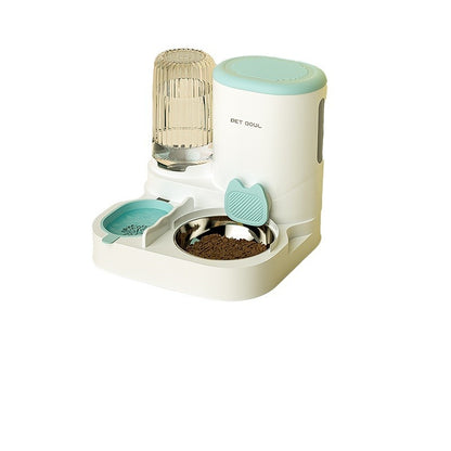 Automatic Cat Feeder and Water Fountain Combo for Pets Smart Dog Food Dispenser with Bowl