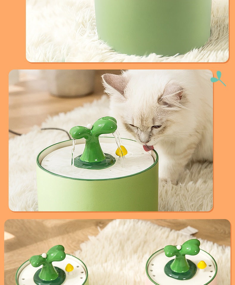 Smart Ceramic Water Dispenser for Cats and Dogs Automatic Pet Fountain with Circulating Fresh Water