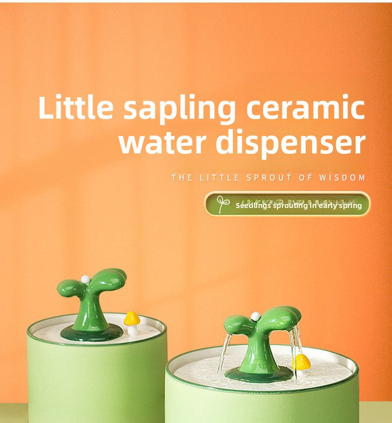 Smart Ceramic Water Dispenser for Cats and Dogs Automatic Pet Fountain with Circulating Fresh Water