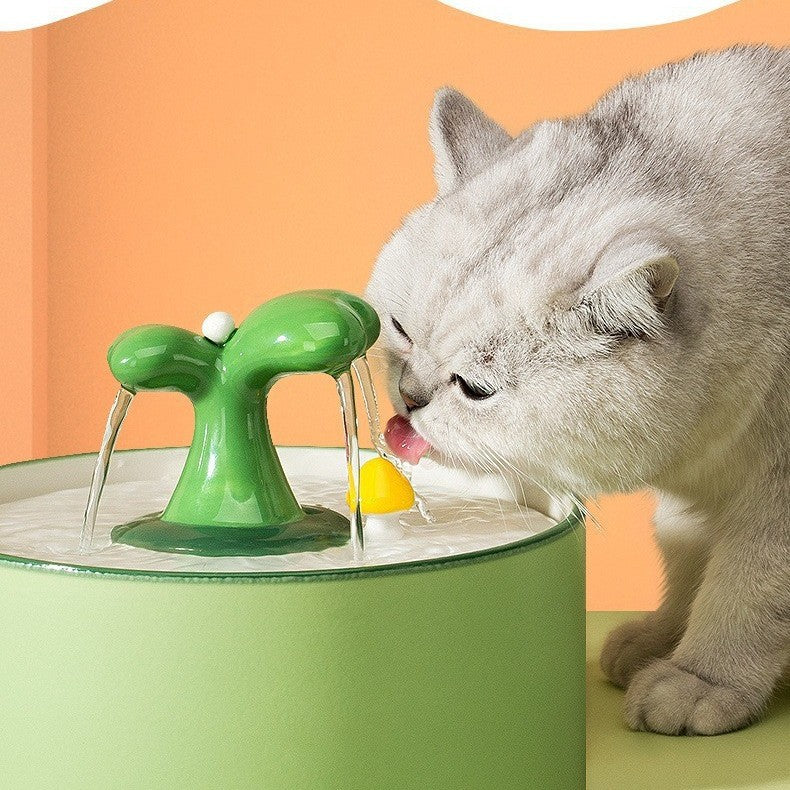 Smart Ceramic Water Dispenser for Cats and Dogs Automatic Pet Fountain with Circulating Fresh Water