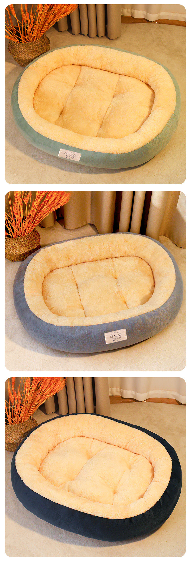 Winter Warm Thickened Dog Bed Cat Nest Chew Resistant Pet Mat for Cold Weather