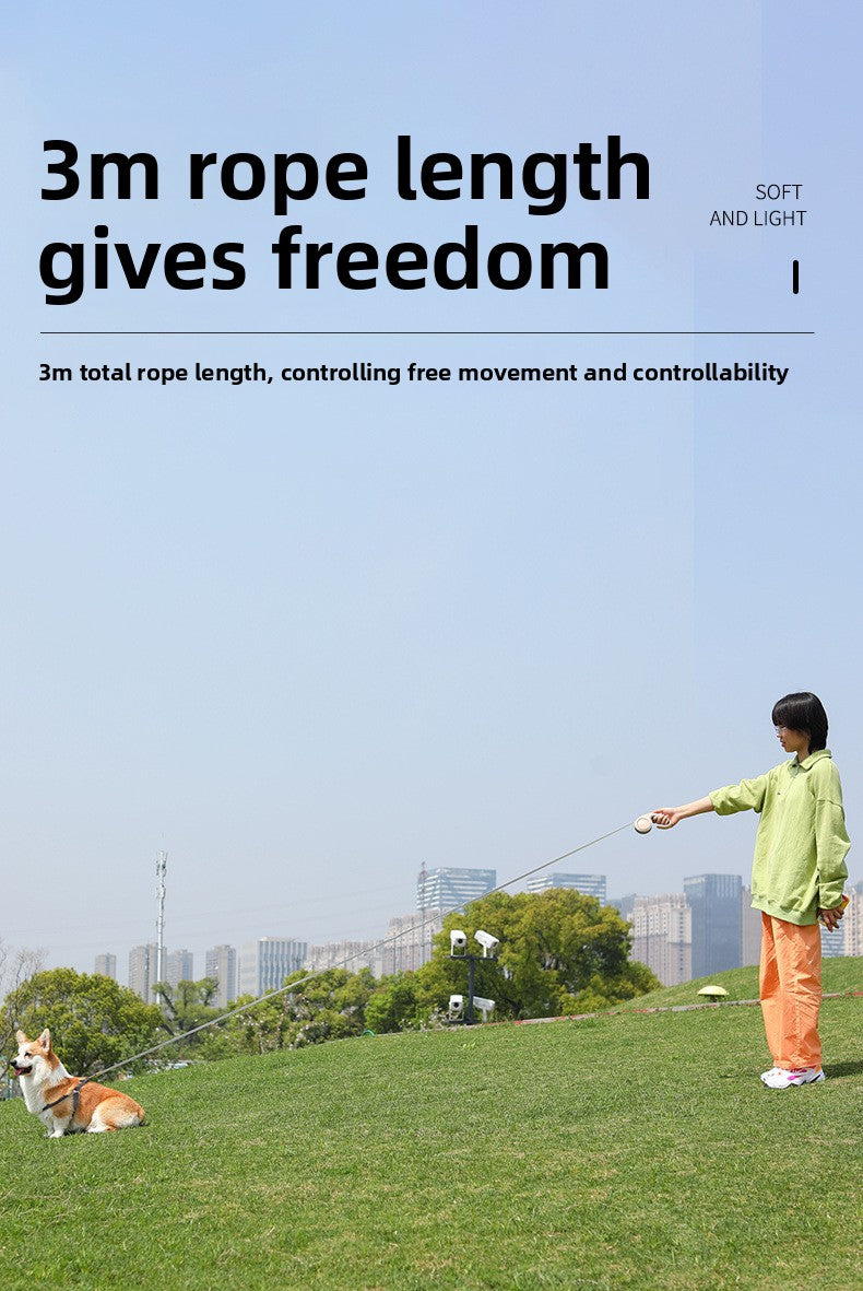 Retractable Dog Leash with Comfortable Handle for Easy Walking and Training