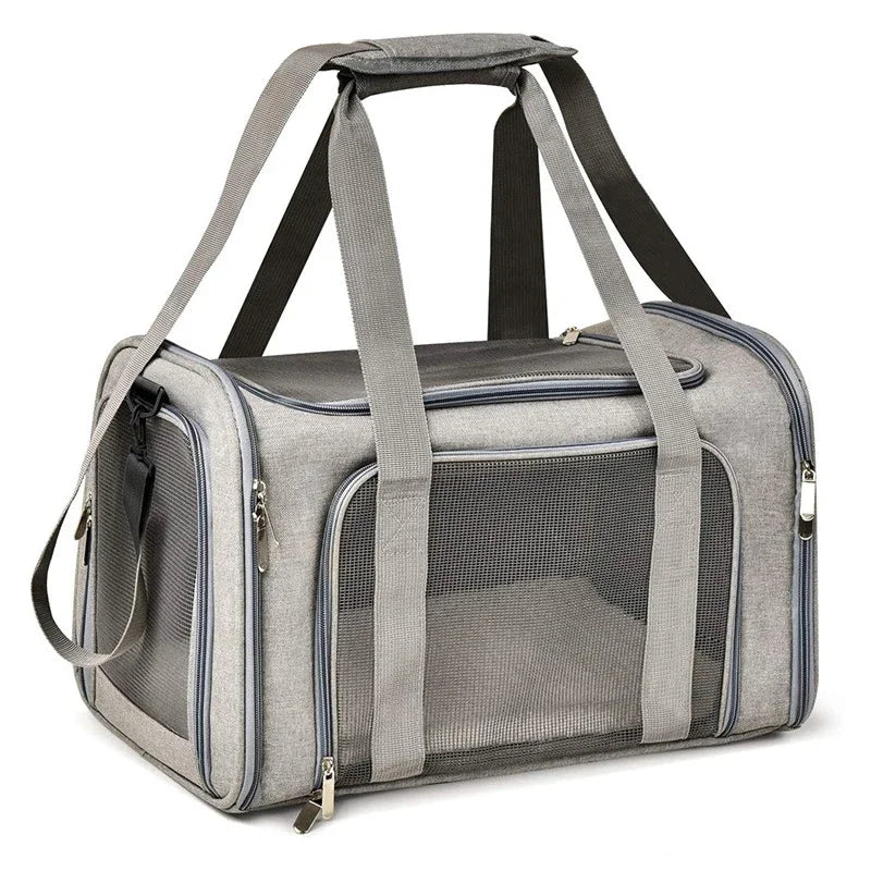 Portable Dog Cat Carrier Bag Soft Side Backpack Pet Carriers Dog Travel Bags Airline Approved Transport  Outgoing Pets Handbag Cat Backpack