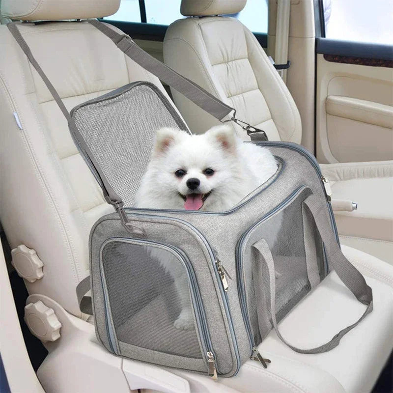 Portable Dog Cat Carrier Bag Soft Side Backpack Pet Carriers Dog Travel Bags Airline Approved Transport  Outgoing Pets Handbag Cat Backpack