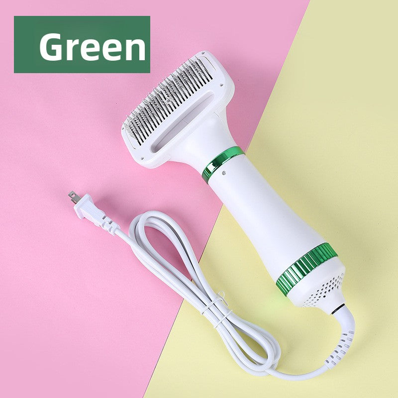 Smart Pet Hair Dryer Brush with Hot Air Fast Drying Combing and Grooming for Dogs Cats