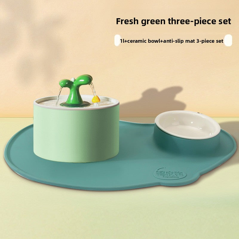 Smart Ceramic Water Dispenser for Cats and Dogs Automatic Pet Fountain with Circulating Fresh Water