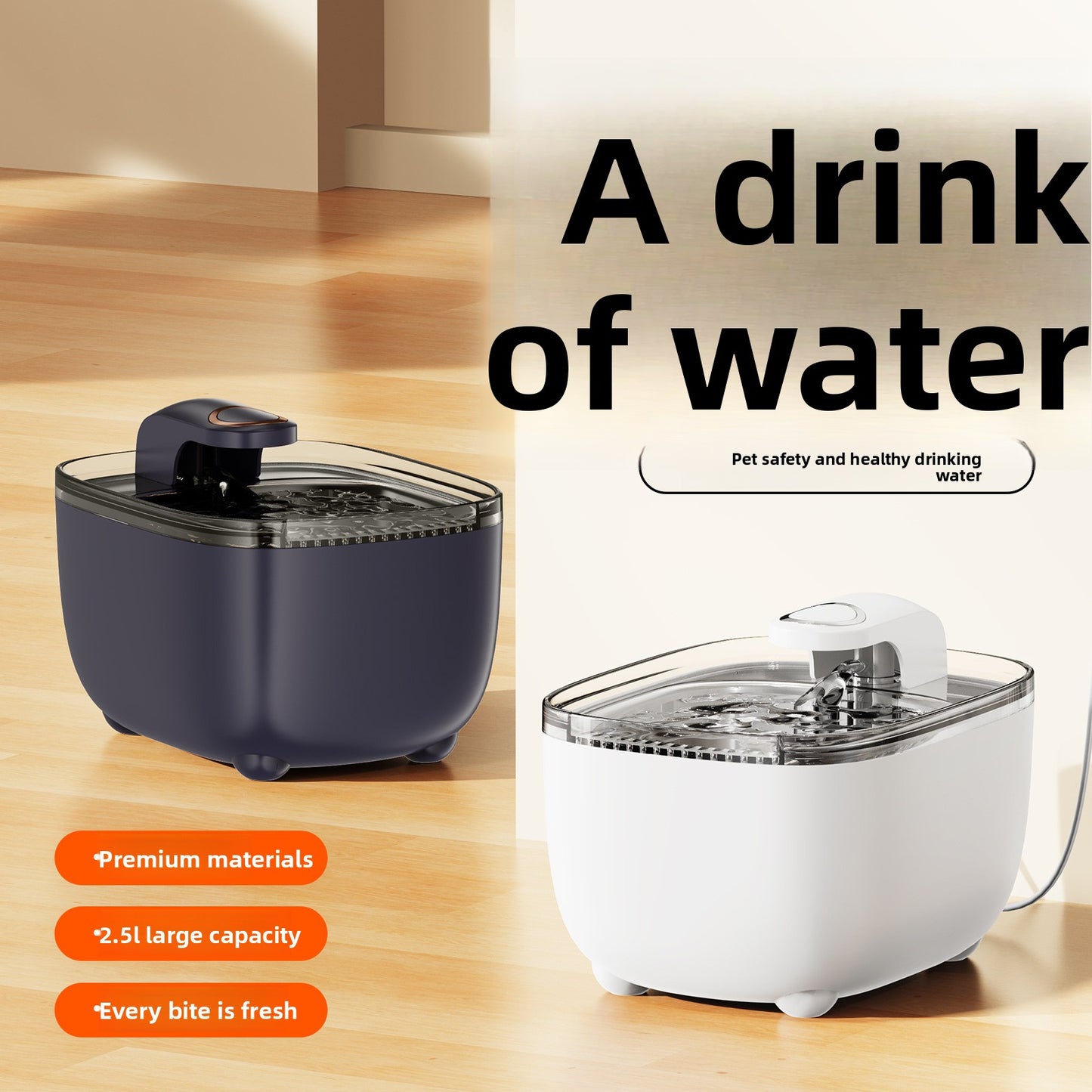 Automatic Water Dispenser for Cats Smart Pet Fountain with Filtration System Flowing Fresh Water