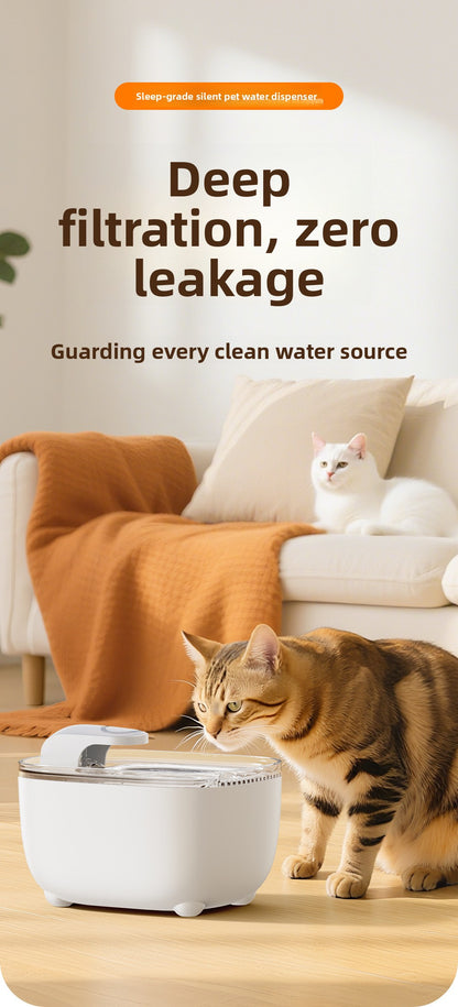 Automatic Water Dispenser for Cats Smart Pet Fountain with Filtration System Flowing Fresh Water