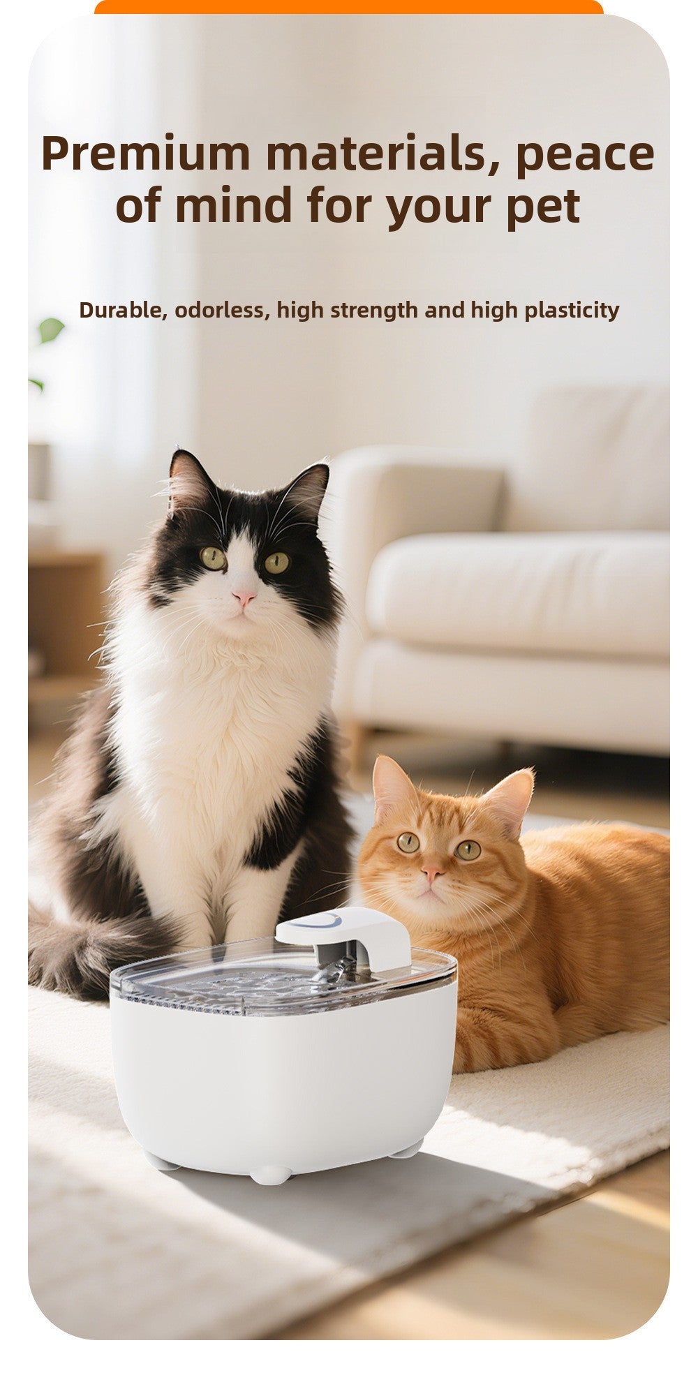 Automatic Water Dispenser for Cats Smart Pet Fountain with Filtration System Flowing Fresh Water