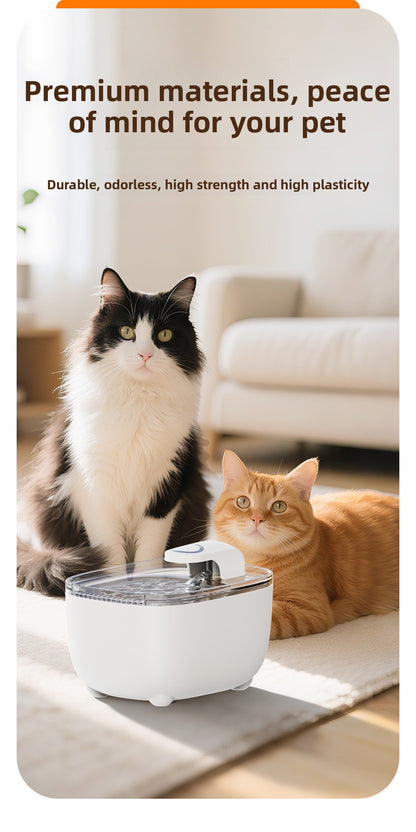 Automatic Water Dispenser for Cats Smart Pet Fountain with Filtration System Flowing Fresh Water