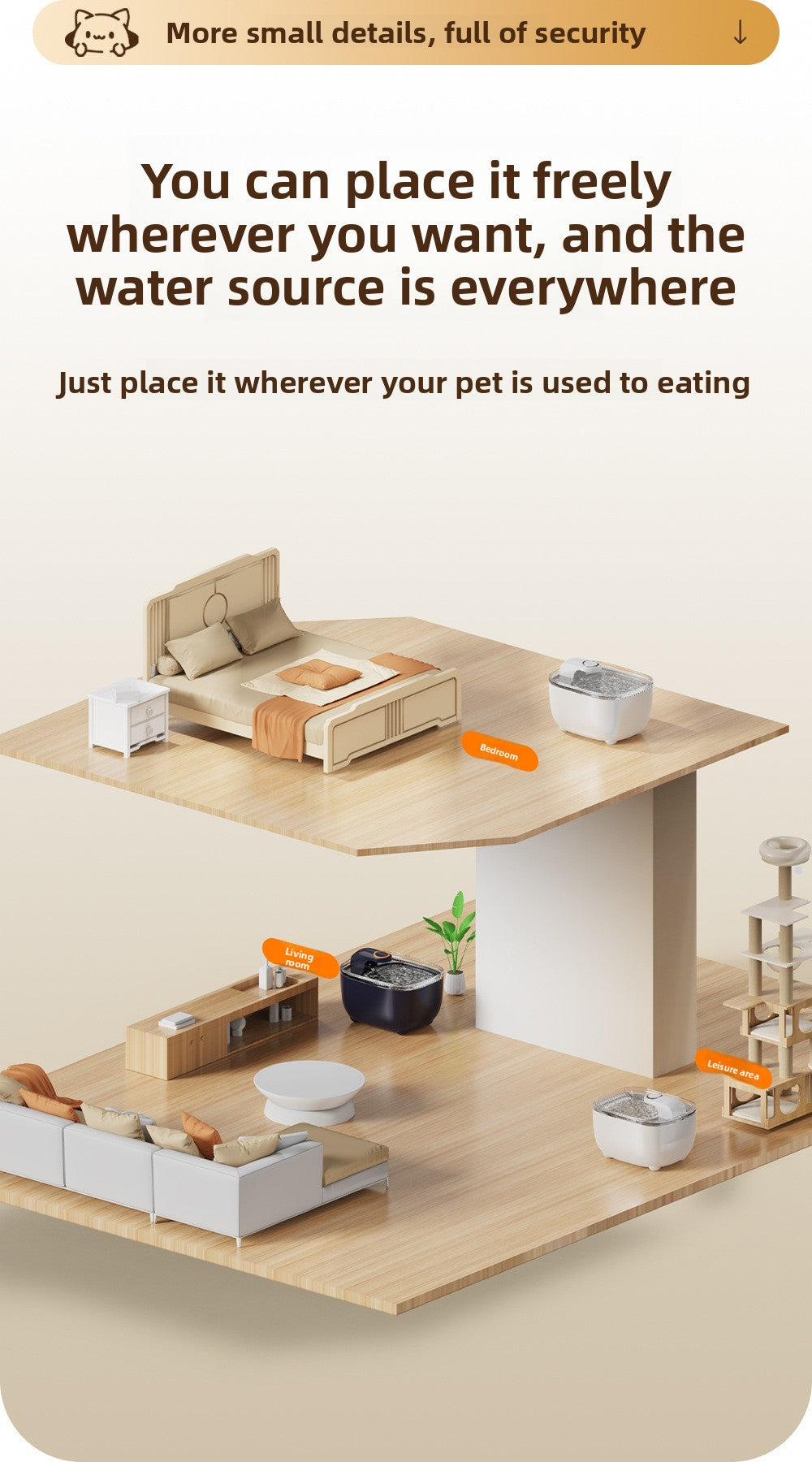 Automatic Water Dispenser for Cats Smart Pet Fountain with Filtration System Flowing Fresh Water