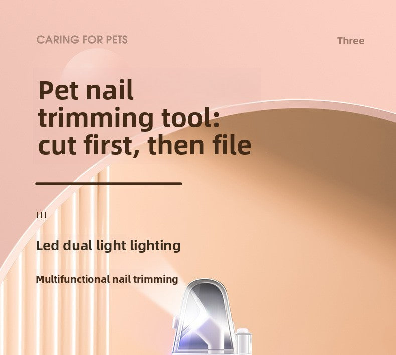 Pet grooming USB Rechargeable Electric Nail Grinder for Cats Dogs 2 in 1 Pet Nail Clipper and Trimmer
