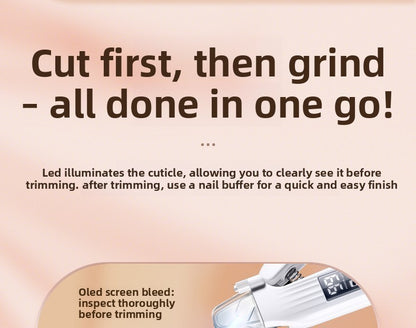 Pet grooming USB Rechargeable Electric Nail Grinder for Cats Dogs 2 in 1 Pet Nail Clipper and Trimmer