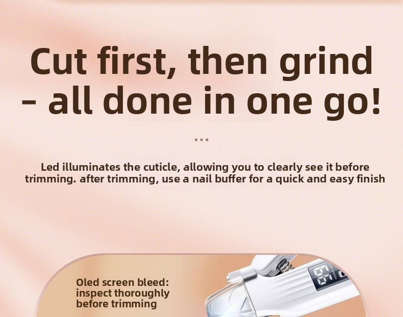 Pet grooming USB Rechargeable Electric Nail Grinder for Cats Dogs 2 in 1 Pet Nail Clipper and Trimmer