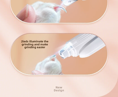 Pet grooming USB Rechargeable Electric Nail Grinder for Cats Dogs 2 in 1 Pet Nail Clipper and Trimmer