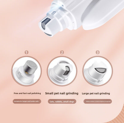 Pet grooming USB Rechargeable Electric Nail Grinder for Cats Dogs 2 in 1 Pet Nail Clipper and Trimmer