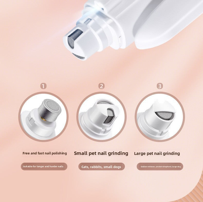 Pet grooming USB Rechargeable Electric Nail Grinder for Cats Dogs 2 in 1 Pet Nail Clipper and Trimmer