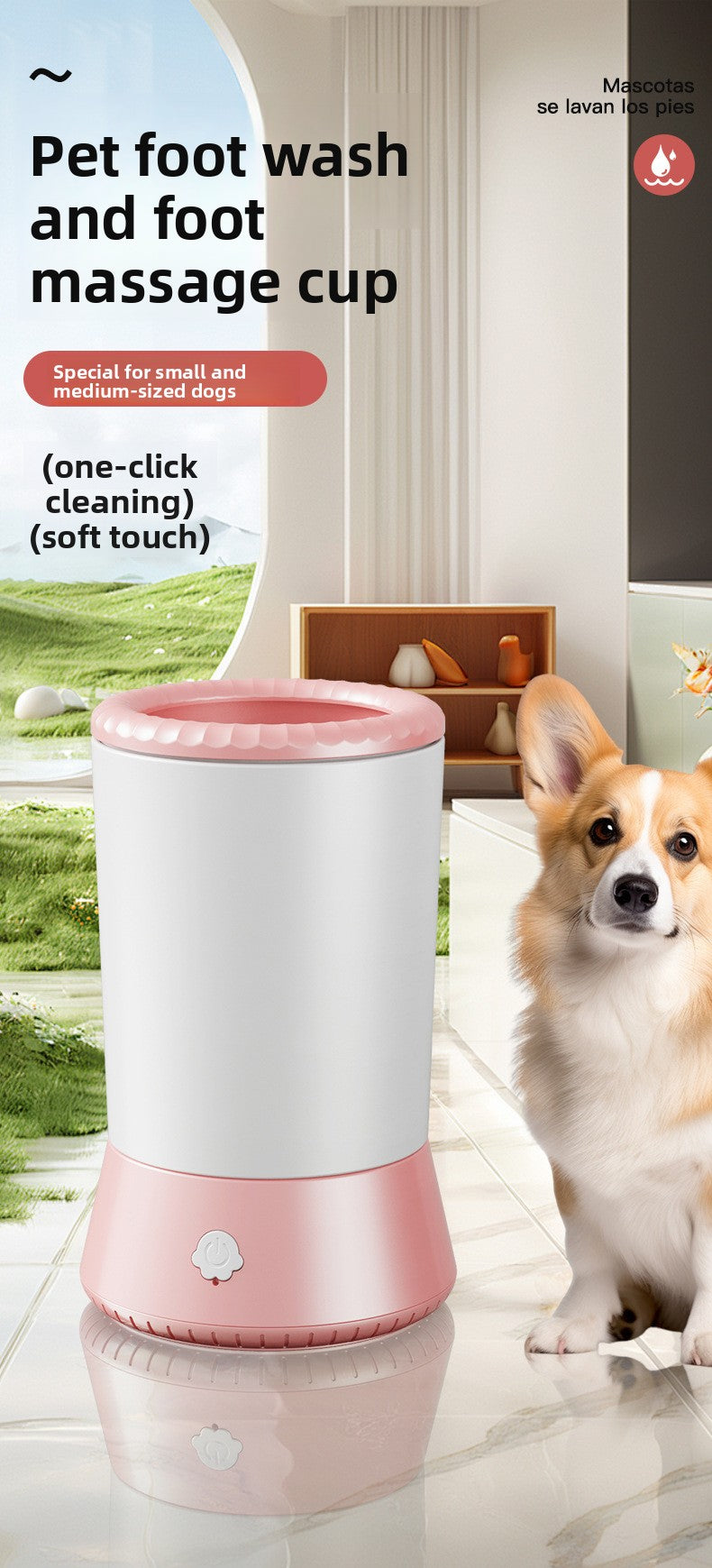 Pet Foot Cleaning Cup Portable Dog Cat Paw Washer Grooming Tool for Bathing Pets
