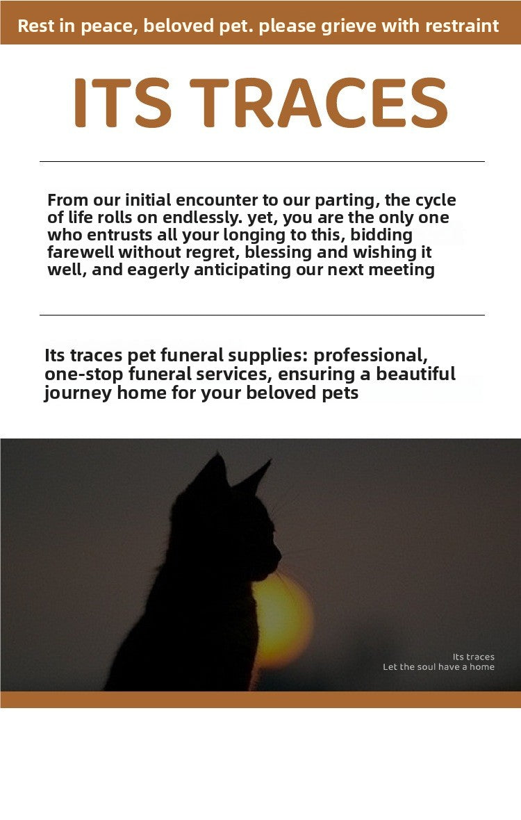 Natural Wood Pet Urn with Photo Frame Cremation Memorial for Cats Dogs Pet Funeral Supplies