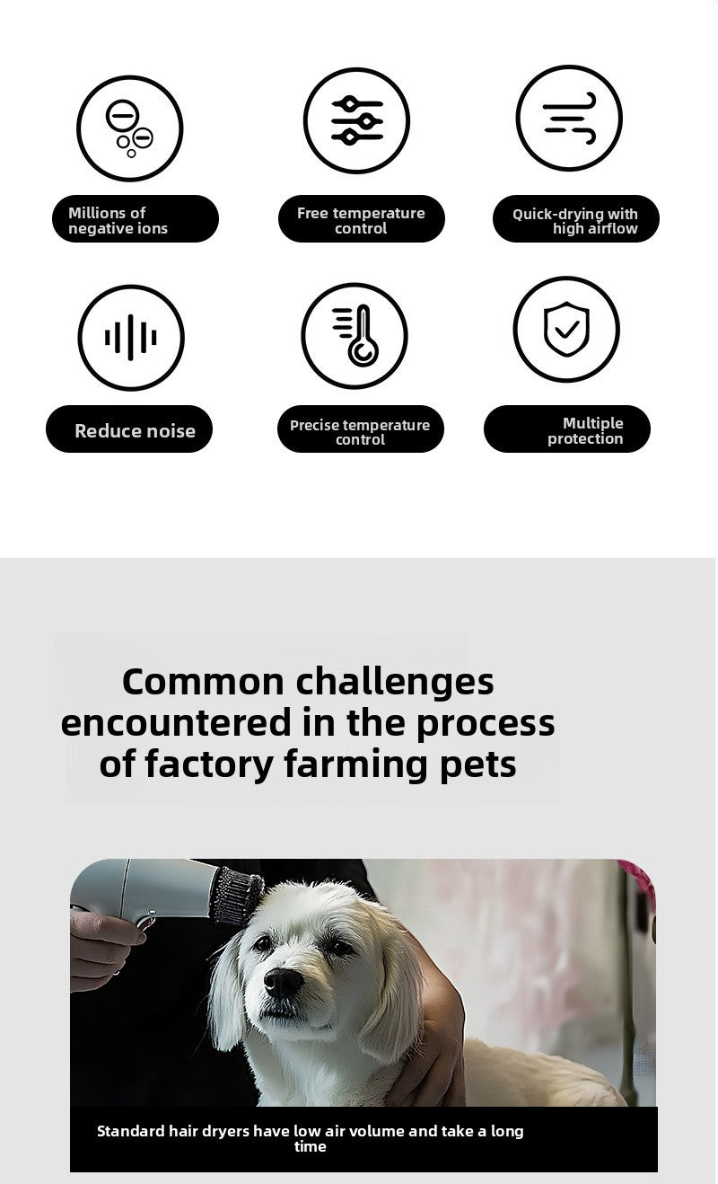 Dog Grooming Vacuum Cleaner Kit 11000PA High Power Pet Hair Remover for Shedding