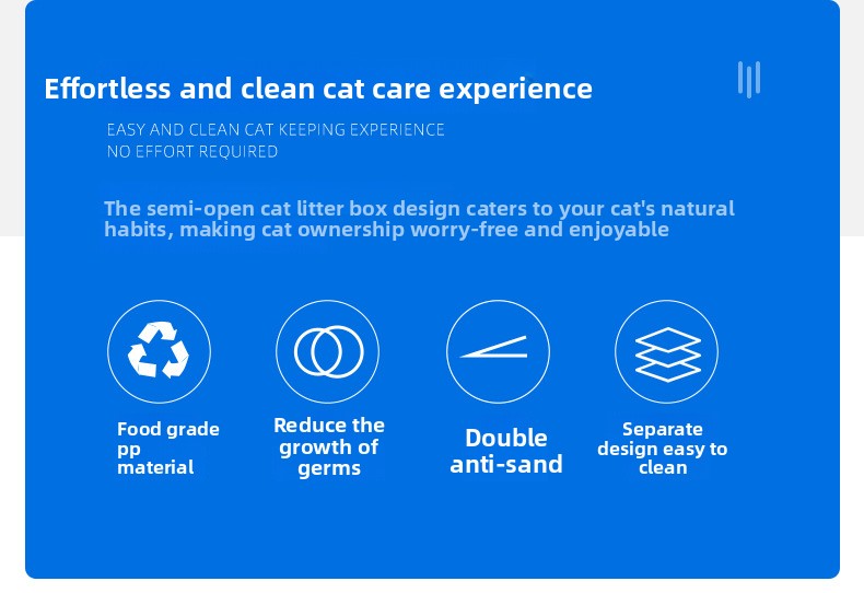 Large Enclosed Foldable Cat Litter Box with Drawer Odor Control and Anti Splash Design