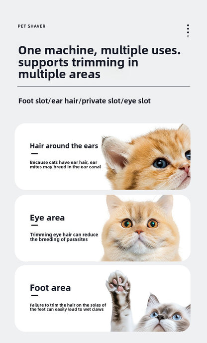 Pet grooming Professional Electric Dog Grooming Clipper Cat Hair Trimmer Low Noise Rechargeable Pet Shaver for Dogs Cats