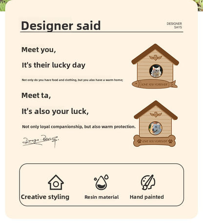 Pet Memorial Urn for Dogs Cats Resin Keepsake Box with Photo Frame Pet Cremation Ash Holder