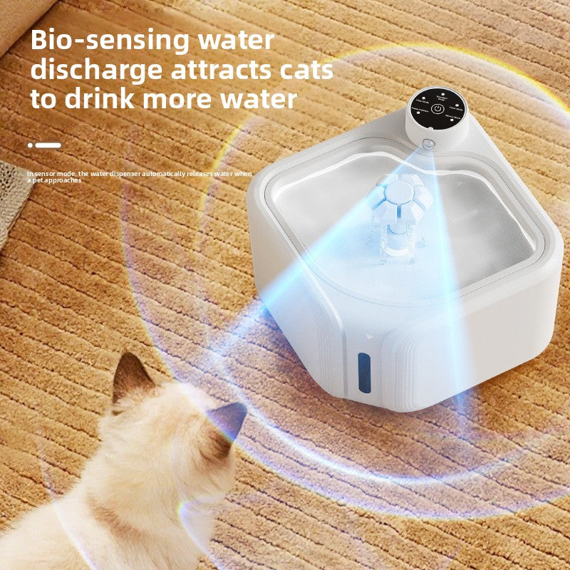 Automatic Pet Water Dispenser Wireless Smart Fountain for Cats and Dogs with Filter