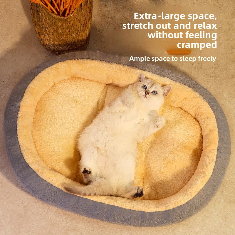 Winter Warm Thickened Dog Bed Cat Nest Chew Resistant Pet Mat for Cold Weather