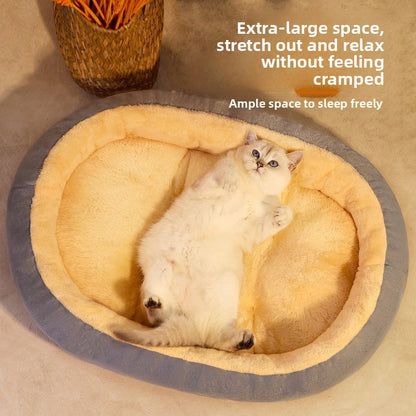 Winter Warm Thickened Dog Bed Cat Nest Chew Resistant Pet Mat for Cold Weather