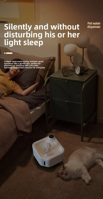 Automatic Pet Water Dispenser Wireless Smart Fountain for Cats and Dogs with Filter