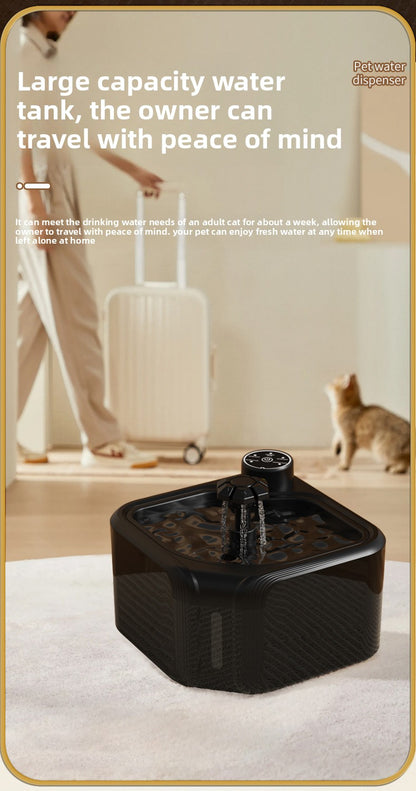 Automatic Pet Water Dispenser Wireless Smart Fountain for Cats and Dogs with Filter