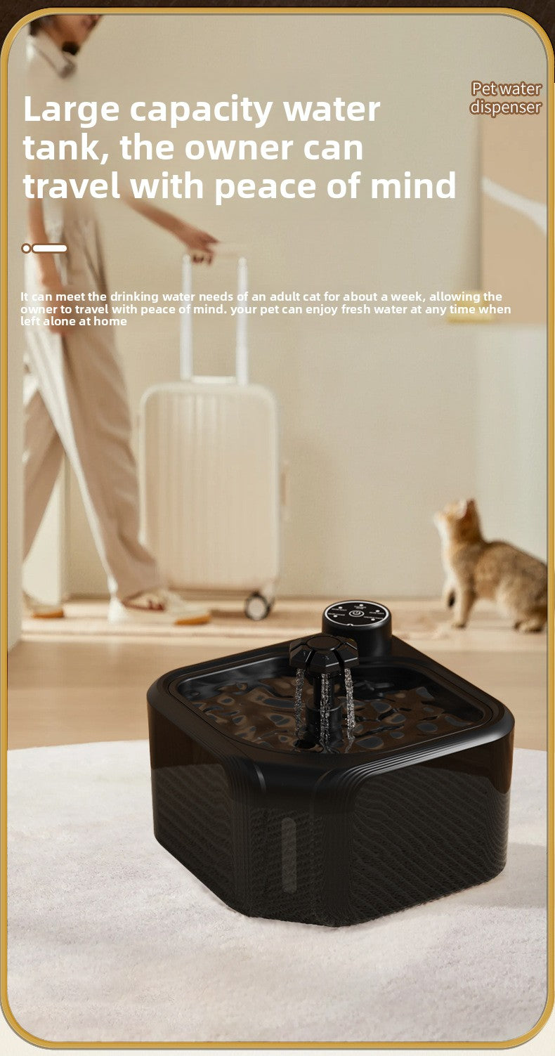 Automatic Pet Water Dispenser Wireless Smart Fountain for Cats and Dogs with Filter