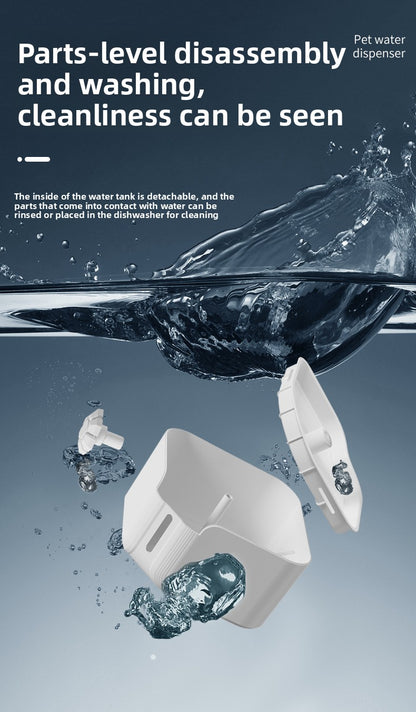Automatic Pet Water Dispenser Wireless Smart Fountain for Cats and Dogs with Filter
