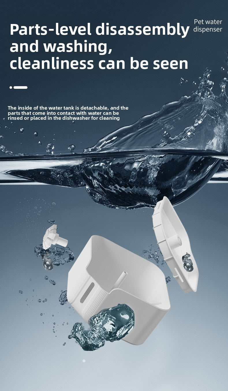 Automatic Pet Water Dispenser Wireless Smart Fountain for Cats and Dogs with Filter