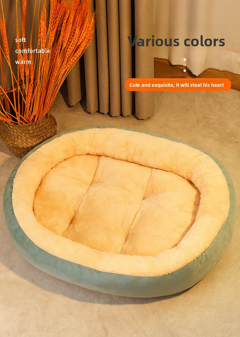 Winter Warm Thickened Dog Bed Cat Nest Chew Resistant Pet Mat for Cold Weather