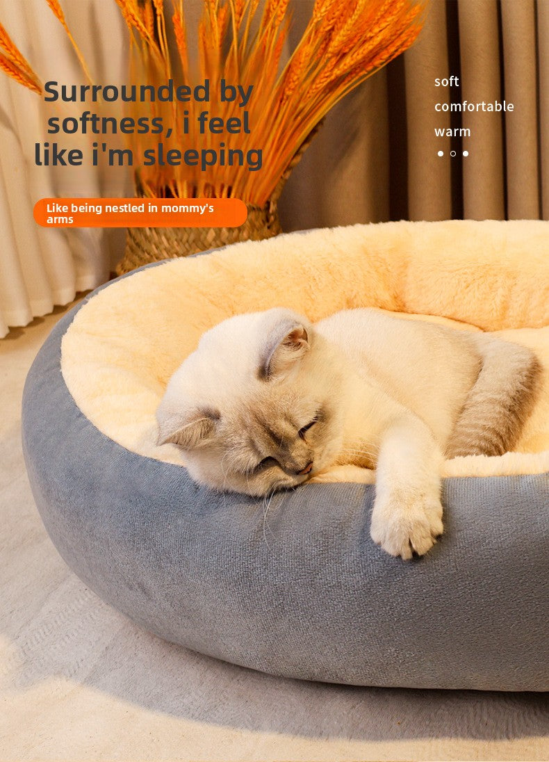Winter Warm Thickened Dog Bed Cat Nest Chew Resistant Pet Mat for Cold Weather