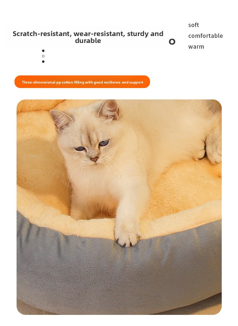 Winter Warm Thickened Dog Bed Cat Nest Chew Resistant Pet Mat for Cold Weather