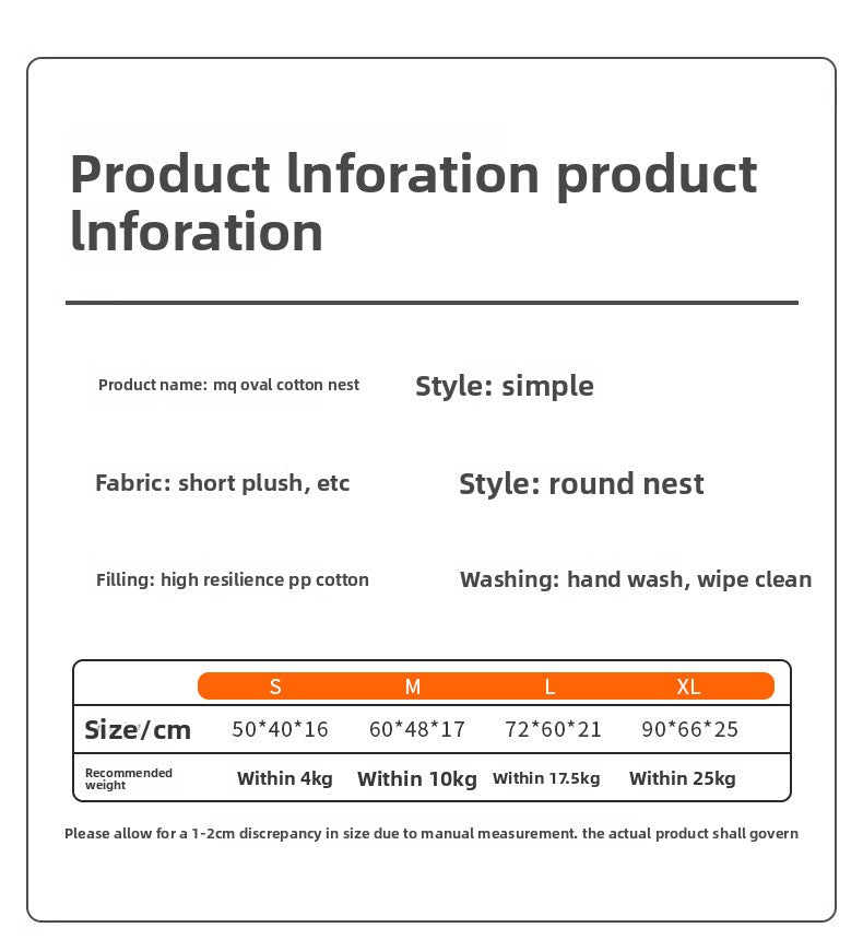 Winter Warm Thickened Dog Bed Cat Nest Chew Resistant Pet Mat for Cold Weather