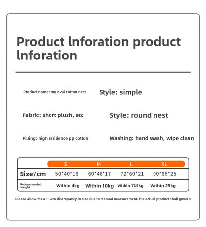 Winter Warm Thickened Dog Bed Cat Nest Chew Resistant Pet Mat for Cold Weather