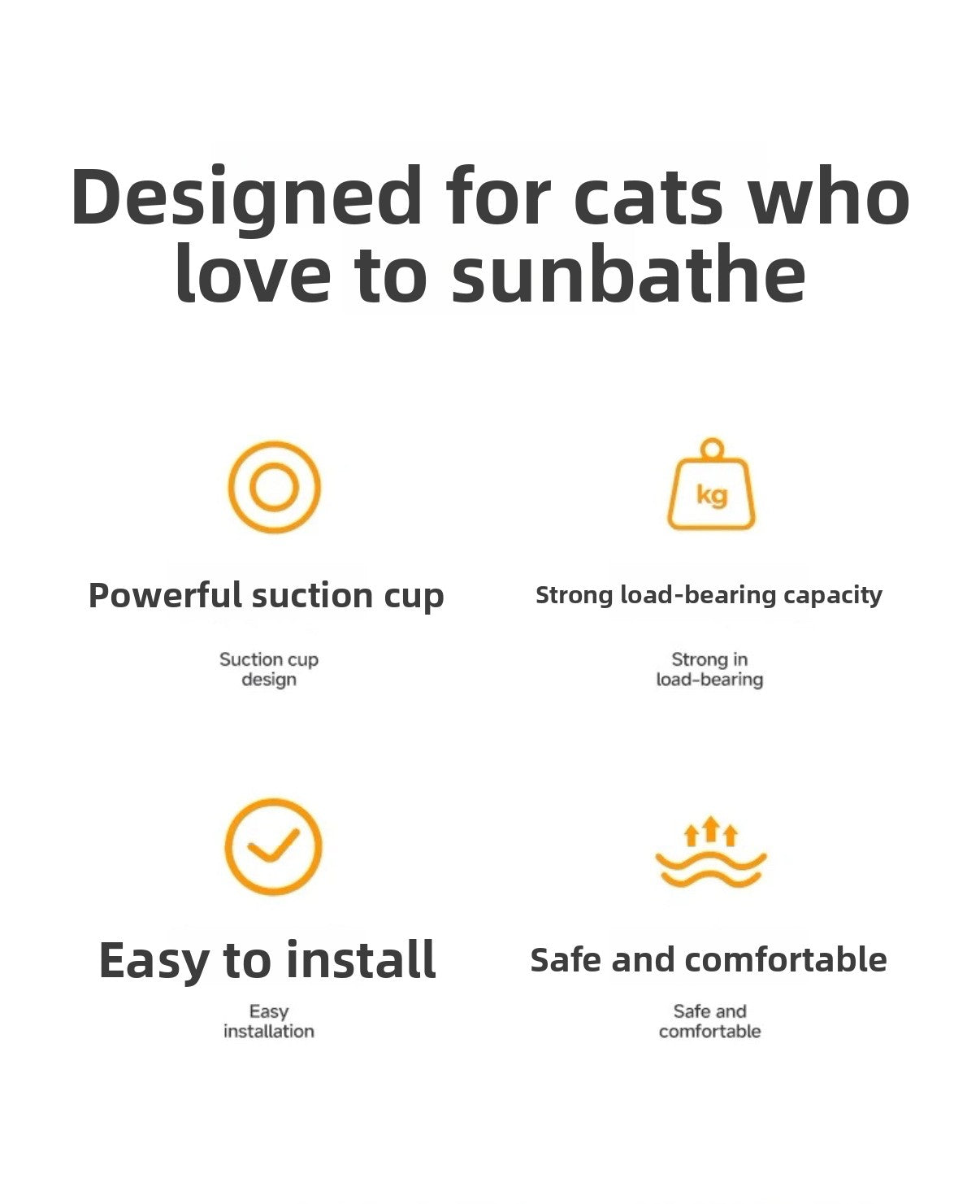 Cat Hammock Window Perch with Suction Cups Foldable Cat Bed Pet Hanging Hammock for Cats